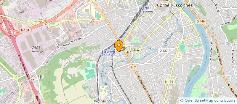 localisation de l'entreprise FM TAXIS à CORBEIL-ESSONNES