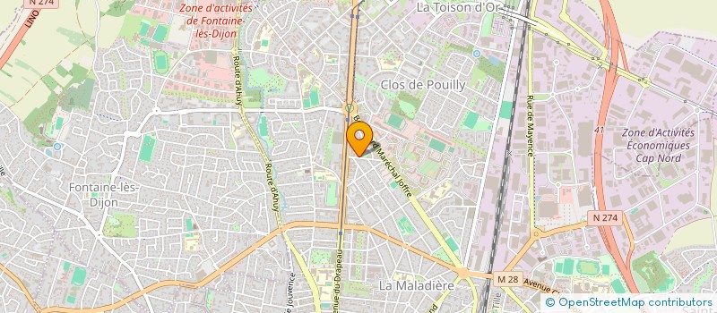 localisation de l'entreprise FM TRANSPORT à DIJON