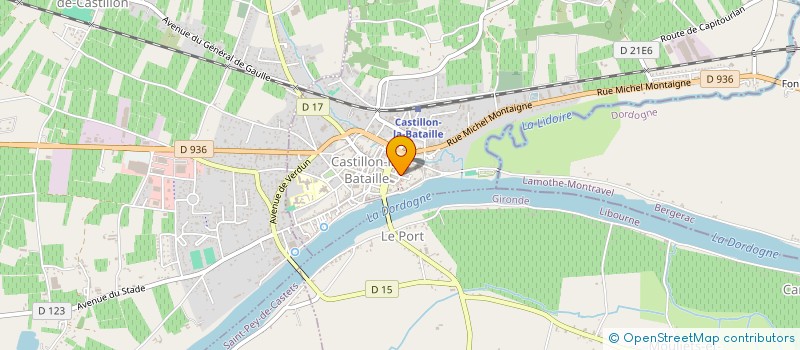 localisation de l'entreprise FM VITICULTURE à CASTILLON-LA-BATAILLE