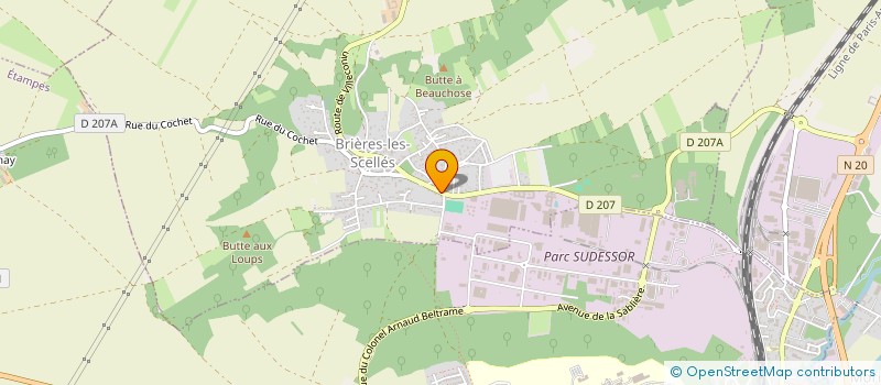 localisation de l'entreprise FM2C  BRIERES-LES-SCELLES