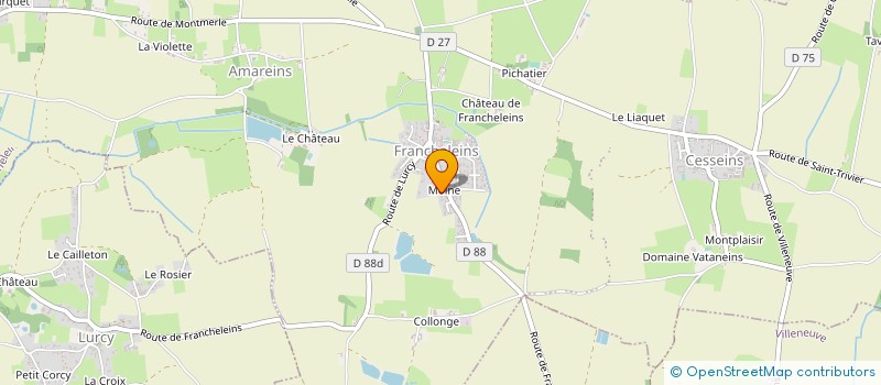 localisation de l'entreprise FMA à FRANCHELEINS