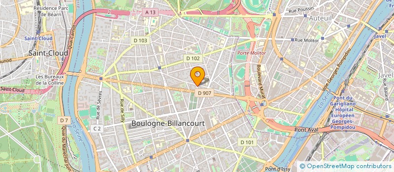 localisation de l'entreprise FMA DENIS à BOULOGNE-BILLANCOURT