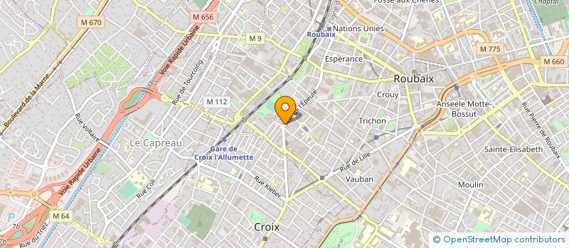 localisation de l'entreprise FMA EXPRESS  ROUBAIX