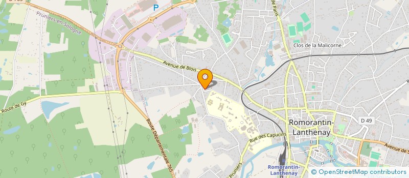 localisation de l'entreprise FMD PARADIS  ROMORANTIN-LANTHENAY