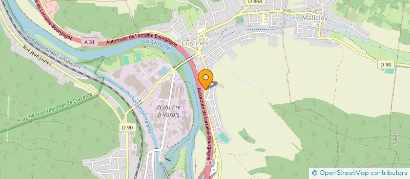 localisation de l'entreprise FMJ  CUSTINES