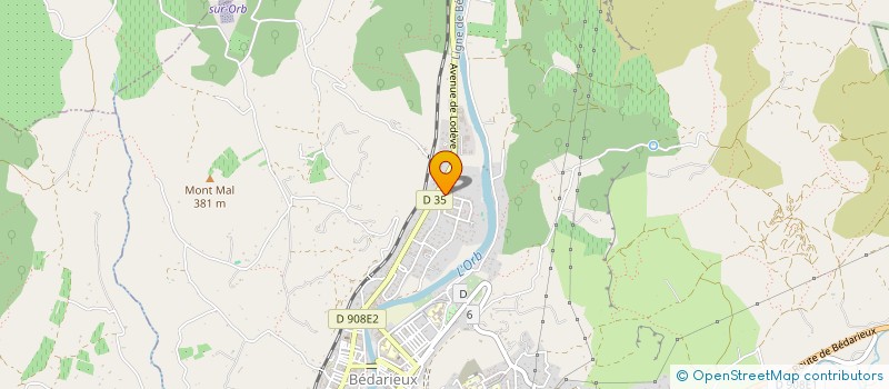 localisation de l'entreprise FMJ ENVIRONNEMENT  BEDARIEUX