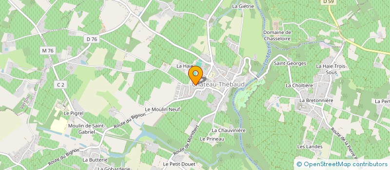 localisation de l'entreprise FMJ INVEST  CHATEAU-THEBAUD