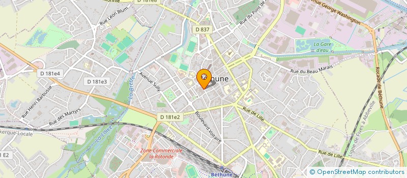 localisation de l'entreprise FMP  BETHUNE