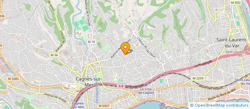 localisation de l'entreprise FMP INVEST à CAGNES-SUR-MER