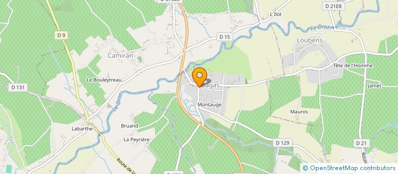 localisation de l'entreprise FMT 33190  BAGAS