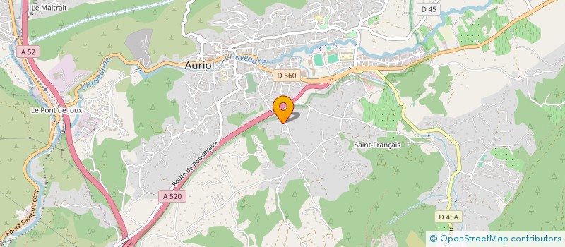 localisation de l'entreprise FMT PISCINES à AURIOL