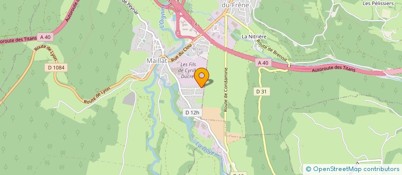 localisation de l'entreprise FNACA à MAILLAT