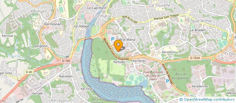localisation de l'entreprise FNACA FEDER NATIO ANC COMBAT à QUIMPER