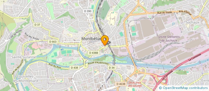 localisation de l'entreprise FNATH à MONTBELIARD