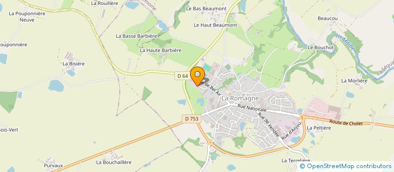 localisation de l'entreprise FNATH ASSOCIATION DES ACCIDENTES DE LA VIE SECTION DE CHOLET  LA ROMAGNE