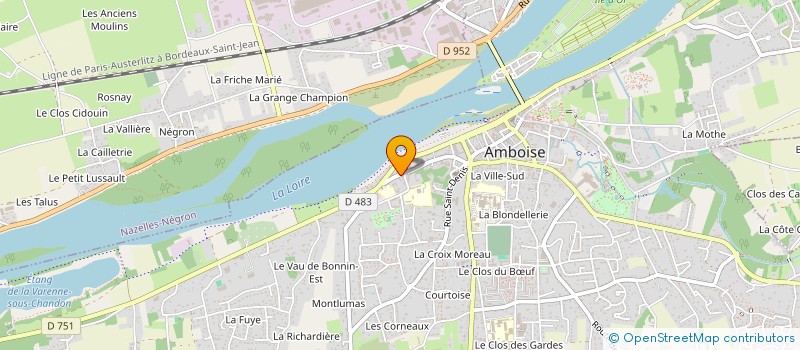 localisation de l'entreprise FNAUT REGION CENTRE (ASSOCIATION REGIONALE DES USAGERS DES TRANSPORTS DE LA REGION CENTRE)  AMBOISE