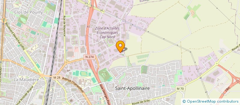 localisation de l'entreprise FNSTEEL à SAINT-APOLLINAIRE