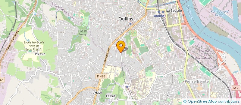 localisation de l'entreprise FOCALE CHANGE & IMAGE  OULLINS-PIERRE-BENITE