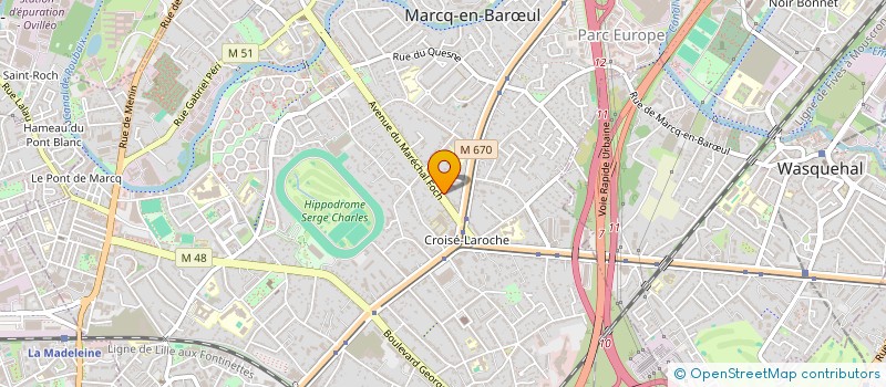 localisation de l'entreprise FOCH 12 à MARCQ-EN-BARŒUL