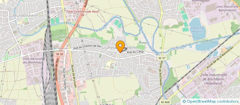 localisation de l'entreprise FOCH  SOUFFELWEYERSHEIM