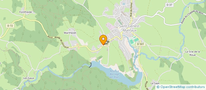 localisation de l'entreprise FOCH IMMOBILIER  SAINT-GENEST-MALIFAUX