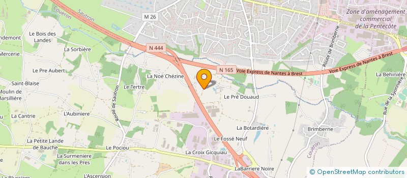 localisation de l'entreprise FOCUS FERTILITE : ASSOCIATION DES PROFESSIONNELS DE SANTE FORMES A L'OBSERVATION DU CYCLE ET A LA RESTAURATION DE LA FER à COUERON