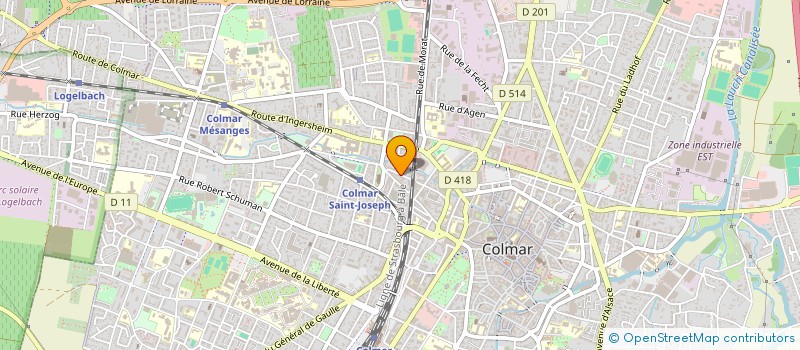 localisation de l'entreprise FOCUS FG  COLMAR