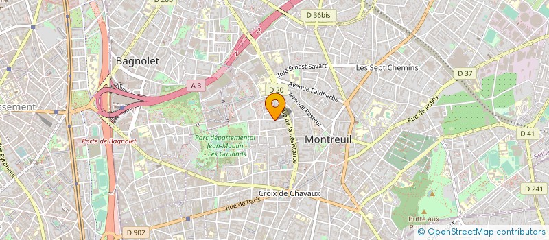 localisation de l'entreprise FOCUS TRAP PRODUCTIONS à MONTREUIL