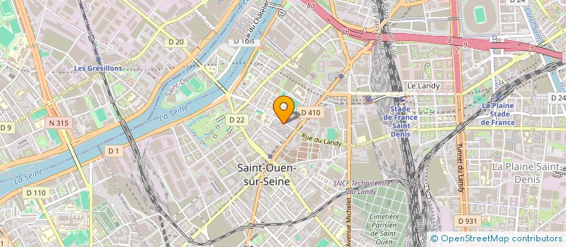 localisation de l'entreprise FOCUS8 à SAINT-OUEN-SUR-SEINE