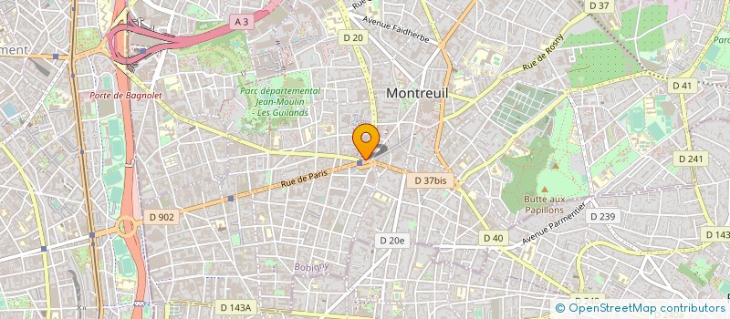 localisation de l'entreprise FOE à MONTREUIL