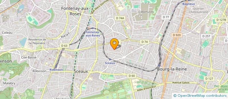 localisation de l'entreprise FOF COUVERTURE à SCEAUX