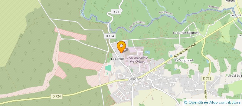 localisation de l'entreprise FOGEO 56  BEIGNON