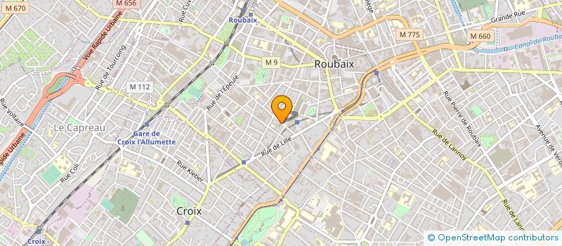 localisation de l'entreprise FOI ET PARTAGE - ENTRAIDE PROTESTANTE DE ROUBAIX  ROUBAIX