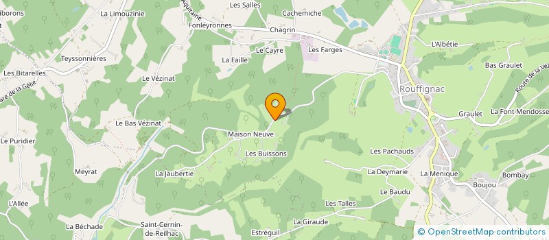 localisation de l'entreprise FOIES GRAS POMPOUGNAC à ROUFFIGNAC-ST-CERNIN-DE-REILHAC