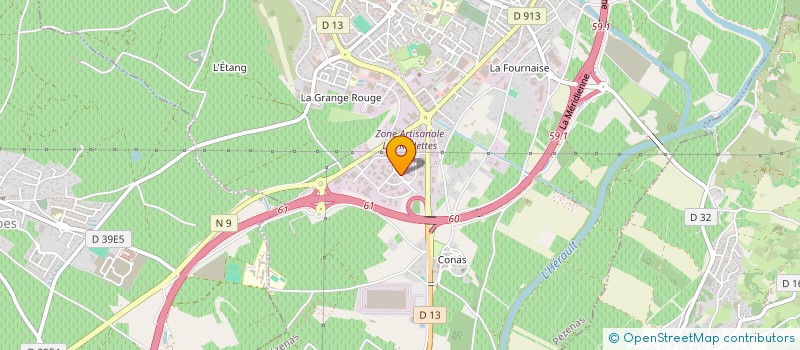 localisation de l'entreprise FOIRE AUX TISSUS à PEZENAS