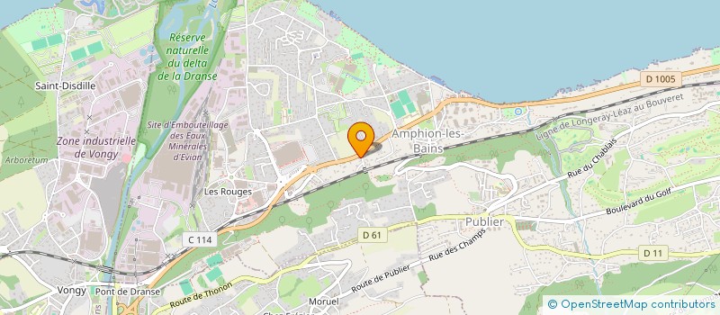 localisation de l'entreprise FOLIES D'INTERIEUR à EVIAN-LES-BAINS