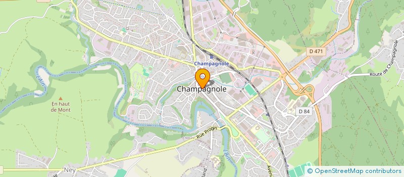 localisation de l'entreprise FOLK POUR TOUS (MUSIQUES ET DANSES TRADITIONNELLES)  CHAMPAGNOLE