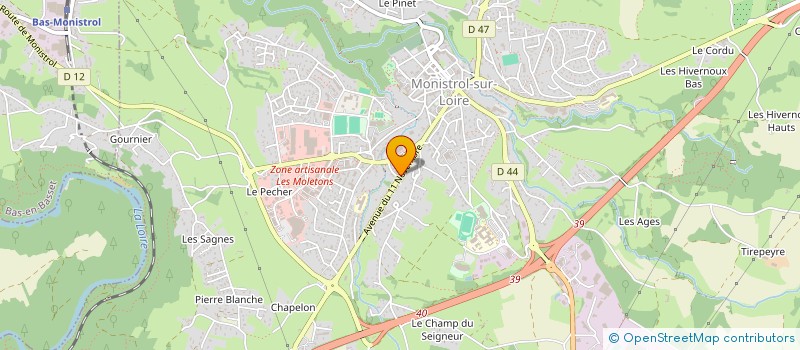 localisation de l'entreprise FOLLETI à MONISTROL-SUR-LOIRE