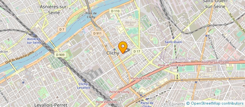 localisation de l'entreprise FOLLIOT MAINTENANCE ASSURANCE à CLICHY
