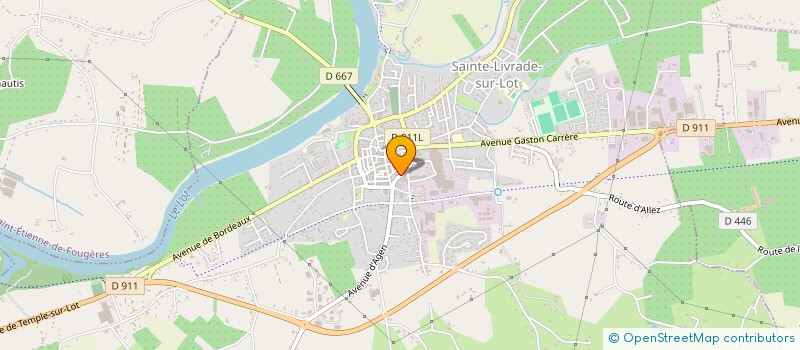 localisation de l'entreprise FOMATPRO à SAINTE-LIVRADE-SUR-LOT
