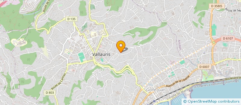 localisation de l'entreprise FOMBARON à VALLAURIS