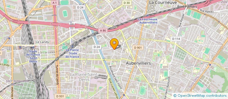 localisation de l'entreprise FOMELEC  AUBERVILLIERS