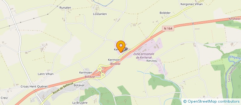 localisation de l'entreprise FONCIER CLOIREC  CLEDEN-POHER