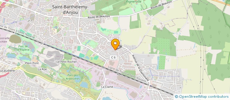 localisation de l'entreprise FONCIERE 109 à SAINT-BARTHELEMY-D'ANJOU