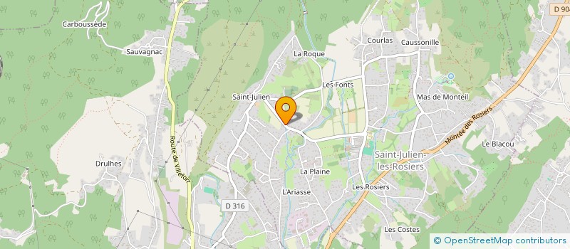 localisation de l'entreprise FONCIERE AB  SAINT-JULIEN-LES-ROSIERS