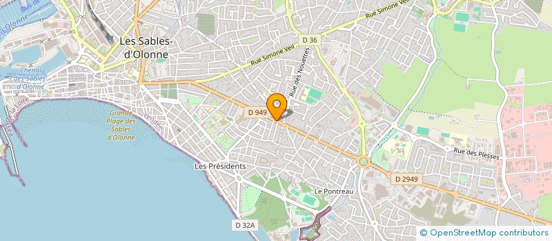 localisation de l'entreprise FONCIERE AGATHE à LES SABLES D'OLONNE