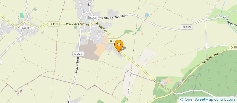 localisation de l'entreprise FONCIERE ANGEBAULT BILLOT  BIOZAT