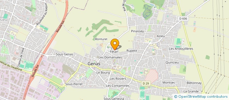 localisation de l'entreprise FONCIERE BELLEVUE  GENAS