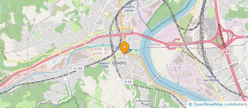 localisation de l'entreprise FONCIERE BM  GIVORS