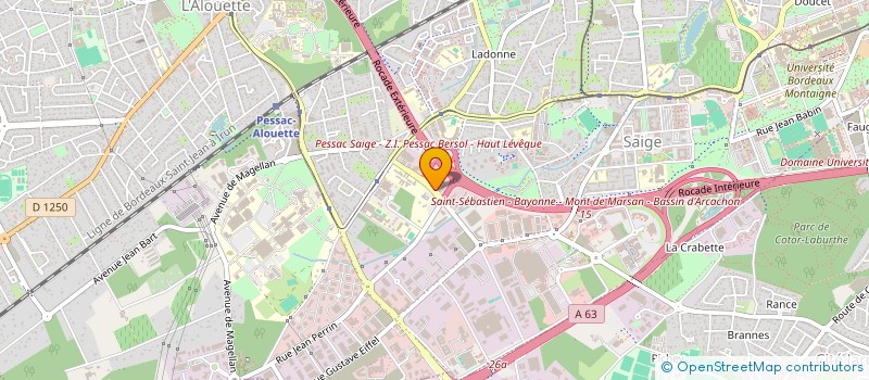 localisation de l'entreprise FONCIERE BORDEAUX INVESTISSEEMNTS  PESSAC